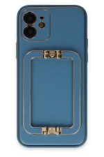 Newface iPhone 12 Kılıf Coco Elit Kapak - Mavi
