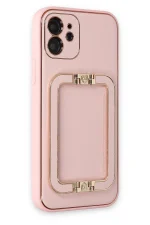 Newface iPhone 12 Kılıf Coco Elit Kapak - Pembe - Görsel 2