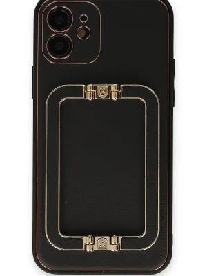 Newface iPhone 12 Kılıf Coco Elit Kapak - Siyah