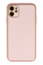 Newface iPhone 12 Kılıf Coco Karbon Silikon - Pembe