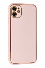 Newface iPhone 12 Kılıf Coco Karbon Silikon - Pembe - Görsel 3