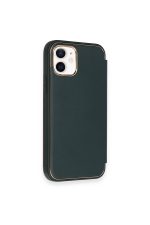 Newface iPhone 12 Kılıf Dolpin Kapaklı - Koyu Yeşil - Görsel 4