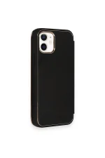 Newface iPhone 12 Kılıf Dolpin Kapaklı - Siyah - Görsel 4