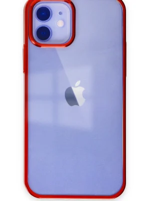 Newface iPhone 12 Kılıf Element Silikon - Kırmızı