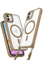 Newface iPhone 12 Kılıf Enka Magsafe Silikon Kılıf - Desert