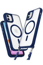 Newface iPhone 12 Kılıf Enka Magsafe Silikon Kılıf - Lacivert