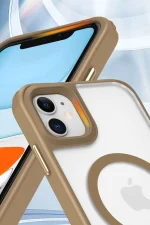 Newface iPhone 12 Kılıf Enka Magsafe Silikon Kılıf - Siyah - Görsel 2