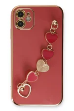 Newface iPhone 12 Kılıf Esila Silikon - Kırmızı - Görsel 2