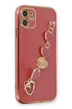 Newface iPhone 12 Kılıf Esila Silikon - Kırmızı