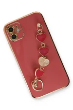 Newface iPhone 12 Kılıf Esila Silikon - Kırmızı - Görsel 3