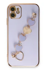 Newface iPhone 12 Kılıf Esila Silikon - Lila - Görsel 2