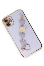 Newface iPhone 12 Kılıf Esila Silikon - Lila - Görsel 3