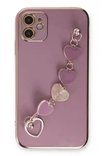 Newface iPhone 12 Kılıf Esila Silikon - Mor - Görsel 3