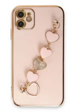 Newface iPhone 12 Kılıf Esila Silikon - Pudra - Görsel 2