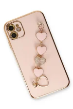 Newface iPhone 12 Kılıf Esila Silikon - Pudra - Görsel 3