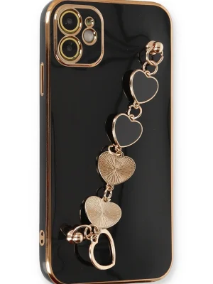 Newface iPhone 12 Kılıf Esila Silikon - Siyah