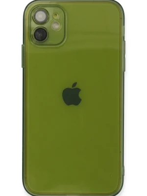 Newface iPhone 12 Kılıf Fly Lens Silikon - Yeşil