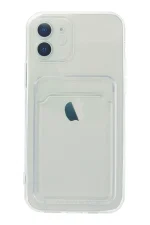 Newface iPhone 12 Kılıf Kart Şeffaf Silikon - Şeffaf - Görsel 2