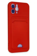 Newface iPhone 12 Kılıf Kelvin Kartvizitli Silikon - Kırmızı - Görsel 2