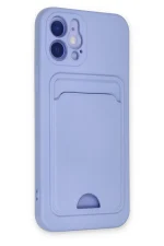 Newface iPhone 12 Kılıf Kelvin Kartvizitli Silikon - Lila - Görsel 2