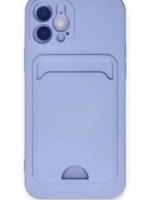 Newface iPhone 12 Kılıf Kelvin Kartvizitli Silikon - Lila