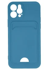 Newface iPhone 12 Kılıf Kelvin Kartvizitli Silikon - Mavi - Görsel 2