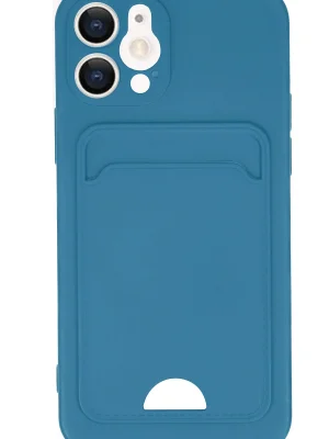 Newface iPhone 12 Kılıf Kelvin Kartvizitli Silikon - Mavi