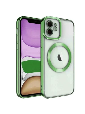 Newface iPhone 12 Kılıf Kross Magneticsafe Kapak - Koyu Yeşil