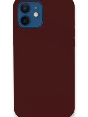 Newface iPhone 12 Kılıf Lansman Legant Silikon - Bordo