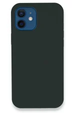 Newface iPhone 12 Kılıf Lansman Legant Silikon - Koyu Yeşil