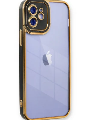 Newface iPhone 12 Kılıf Liva Lens Silikon - Siyah