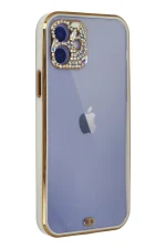 Newface iPhone 12 Kılıf Liva Taşlı Silikon - Beyaz - Görsel 3