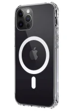 Newface iPhone 12 Kılıf Magneticsafe Şeffaf Silikon - Şeffaf - Görsel 2