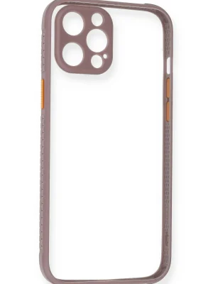 Newface iPhone 12 Kılıf Miami Şeffaf Silikon - Açık Mor