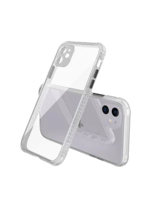 Newface iPhone 12 Kılıf Miami Şeffaf Silikon - Şeffaf