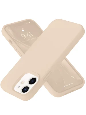 Newface iPhone 12 Kılıf Nano içi Kadife Silikon - Pudra