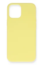 Newface iPhone 12 Kılıf Nano içi Kadife Silikon- Sarı - Görsel 2
