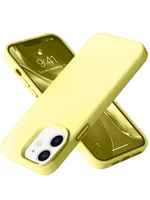 Newface iPhone 12 Kılıf Nano içi Kadife Silikon- Sarı