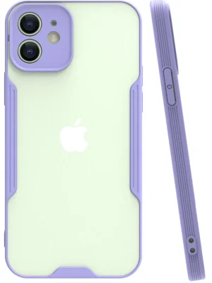 Newface iPhone 12 Kılıf Platin Silikon - Lila