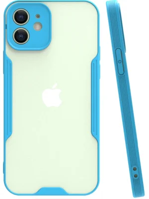 Newface iPhone 12 Kılıf Platin Silikon - Mavi