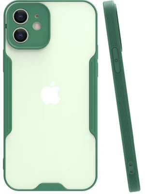 Newface iPhone 12 Kılıf Platin Silikon - Yeşil