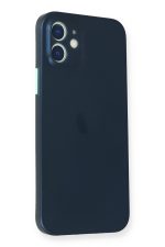Newface iPhone 12 Kılıf PP Ultra İnce Kapak - Mavi - Görsel 2