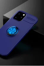 Newface iPhone 12 Kılıf Range Yüzüklü Silikon - Mavi - Görsel 2