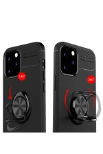 Newface iPhone 12 Kılıf Range Yüzüklü Silikon - Mavi - Görsel 3