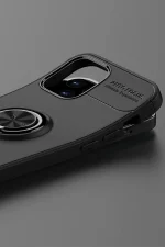 Newface iPhone 12 Kılıf Range Yüzüklü Silikon - Mavi - Görsel 5