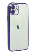 Newface iPhone 12 Kılıf Razer Lensli Silikon - Mor - Görsel 2