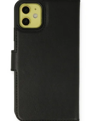 Newface iPhone 12 Kılıf Trend S Plus Kapaklı Kılıf - Siyah