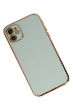 Newface iPhone 12 Kılıf Volet Silikon - Açık Yeşil - Görsel 3