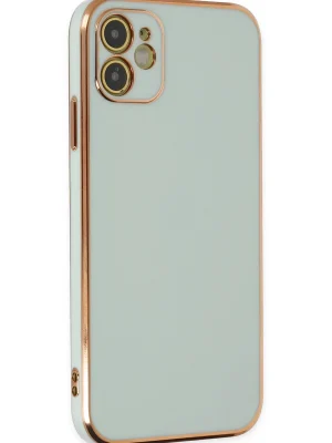 Newface iPhone 12 Kılıf Volet Silikon - Açık Yeşil