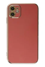 Newface iPhone 12 Kılıf Volet Silikon - Kırmızı - Görsel 2